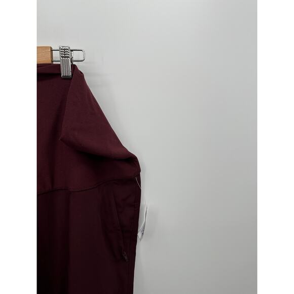 Old Navy Pants Women XXL Burgundy Nylon Stretch Waist StretchTech Active Workout - Picture 4 of 8